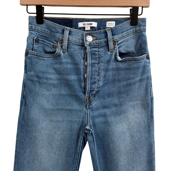 Re/Done Women's Skinny Jeans in Blue - Picture 2 of 10